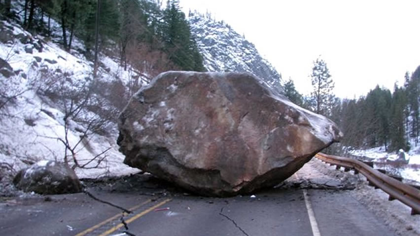 rock in road